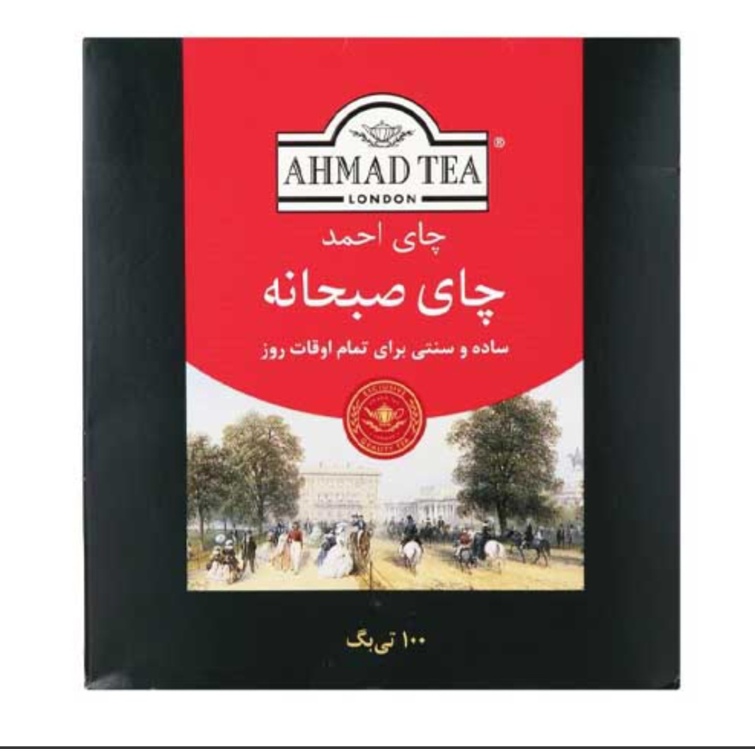 چای کیسه ای ۱۰۰عددی احمد صبحانه